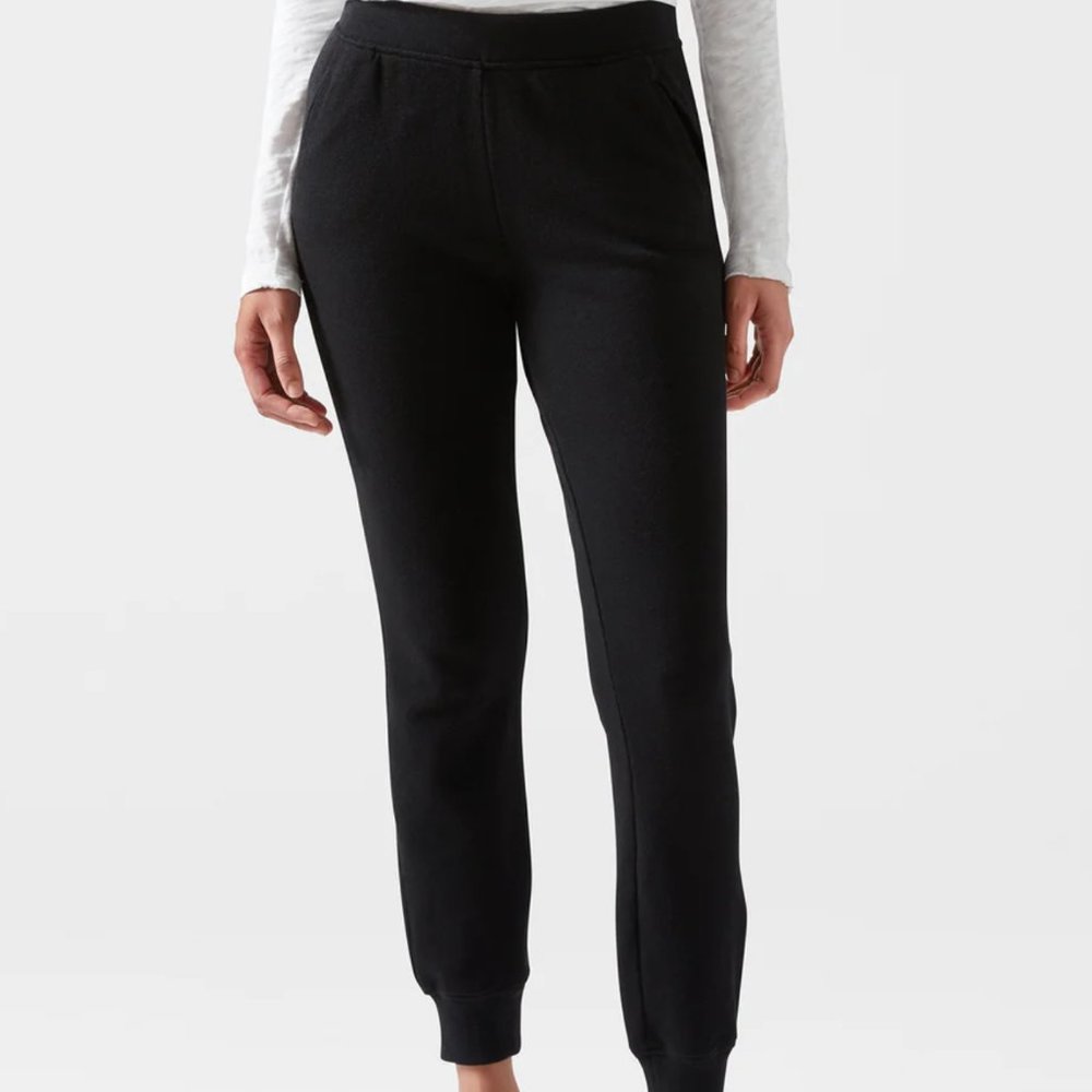 ATM French Terry Slim Sweatpant in Black